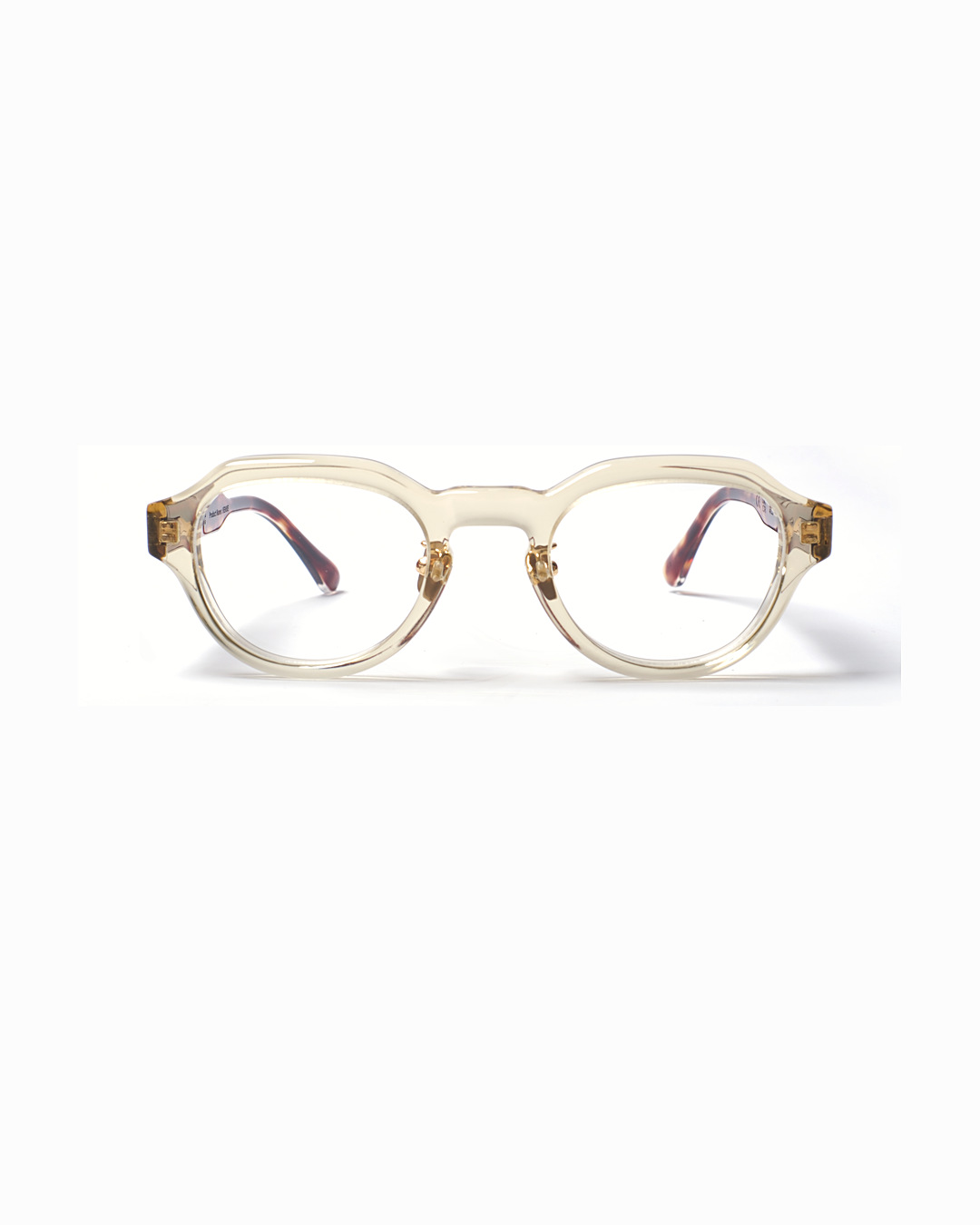 Resonance, clear from the front, tortoiseshell from the side